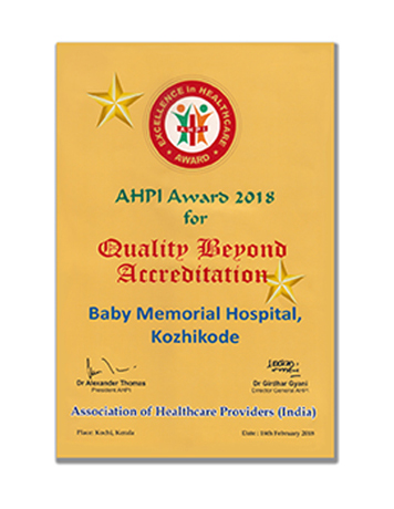 AHPI Excellence in Healthcare award “Quality Beyond Accreditation