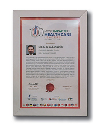 100 Most impactful healthcare leaders (Global Talent Listing) – 2016